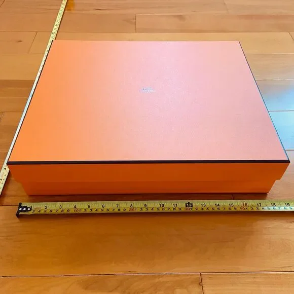 Hermes Gift Box - Large Box w/ Ribbon {EMPTY BOX} (18.25 x 15 x 4.25)